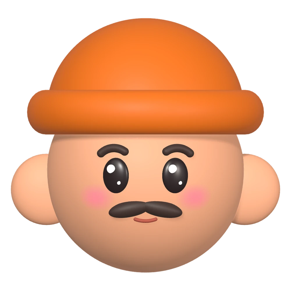The Gradient version of this website: the clay head on a warm peach gradient